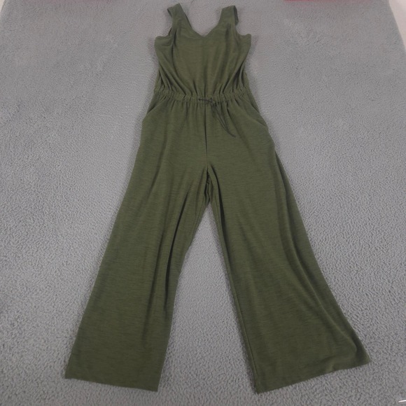 Old Navy Pants - Old Navy Jumpsuit Womens S Green Wide Leg Breathe On V-Neck Sleeveless Pockets